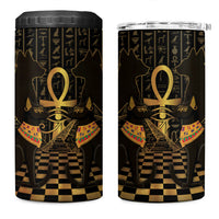 Egyptian Goddess Bastet 4 in 1 Can Cooler Tumbler Ancient Mythology Sacred Black Cat