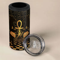 Egyptian Goddess Bastet 4 in 1 Can Cooler Tumbler Ancient Mythology Sacred Black Cat