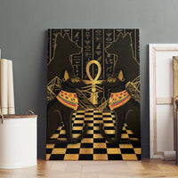 Egyptian Goddess Bastet Canvas Wall Art Ancient Mythology Sacred Black Cat