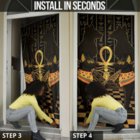 Egyptian Goddess Bastet Door Cover Ancient Mythology Sacred Black Cat