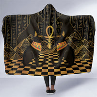 Egyptian Goddess Bastet Hooded Blanket Ancient Mythology Sacred Black Cat