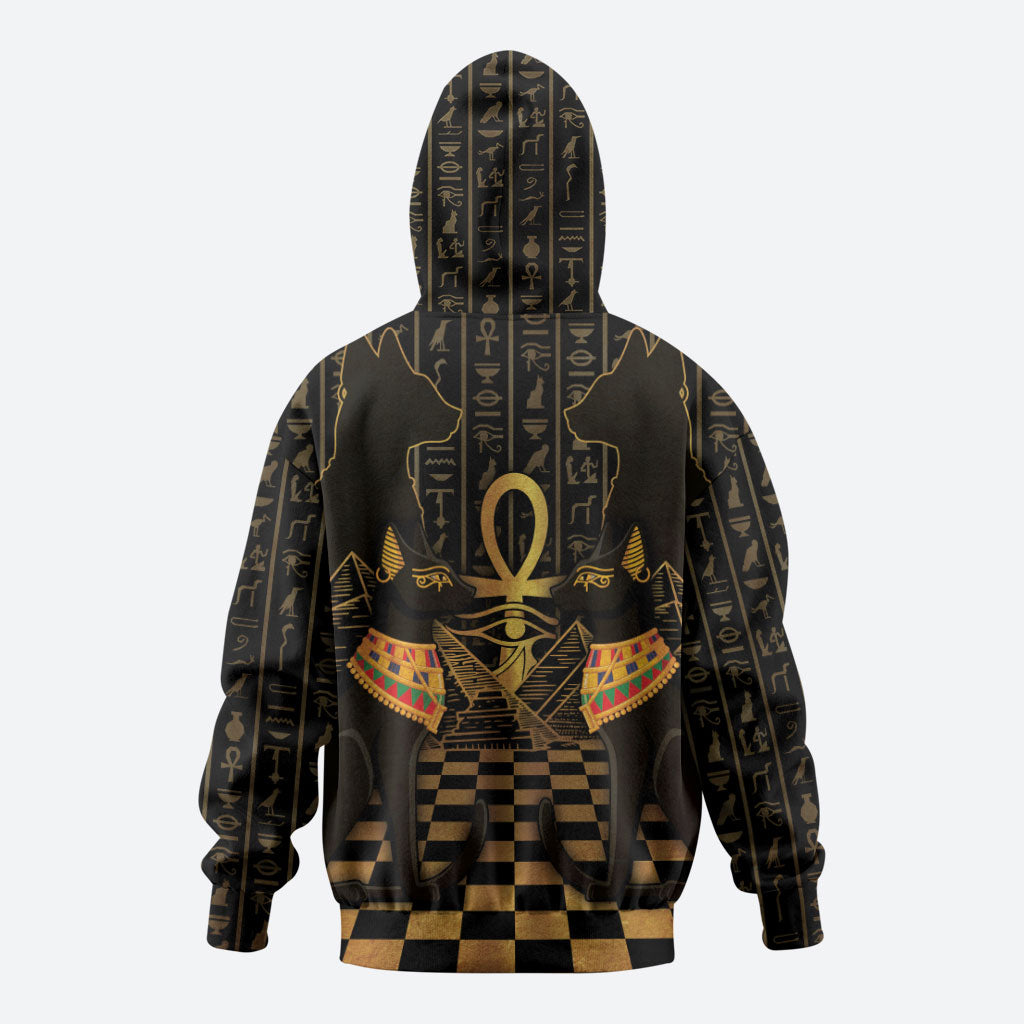 Egyptian Goddess Bastet Hoodie Ancient Mythology Sacred Black Cat