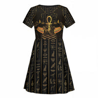 Egyptian Goddess Bastet Kid Short Sleeve Dress Ancient Mythology Sacred Black Cat