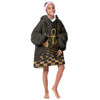 Egyptian Goddess Bastet Kid Wearable Blanket Hoodie Ancient Mythology Sacred Black Cat