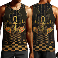 Egyptian Goddess Bastet Men Tank Top Ancient Mythology Sacred Black Cat