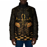 Egyptian Goddess Bastet Padded Jacket Ancient Mythology Sacred Black Cat