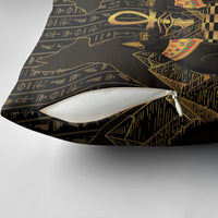 Egyptian Goddess Bastet Pillow Cover Ancient Mythology Sacred Black Cat