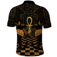 Egyptian Goddess Bastet Polo Shirt Ancient Mythology Sacred Black Cat