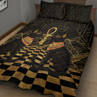 Egyptian Goddess Bastet Quilt Bed Set Ancient Mythology Sacred Black Cat