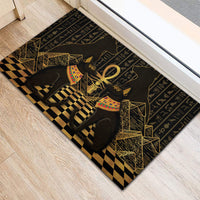 Egyptian Goddess Bastet Rubber Doormat Ancient Mythology Sacred Black Cat