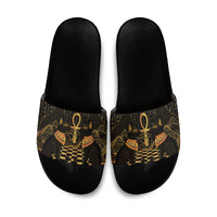 Egyptian Goddess Bastet Slide Sandals Ancient Mythology Sacred Black Cat