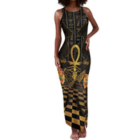 Egyptian Goddess Bastet Tank Maxi Dress Ancient Mythology Sacred Black Cat