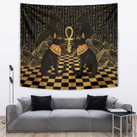 Egyptian Goddess Bastet Tapestry Ancient Mythology Sacred Black Cat
