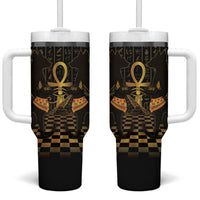 Egyptian Goddess Bastet Tumbler With Handle Ancient Mythology Sacred Black Cat