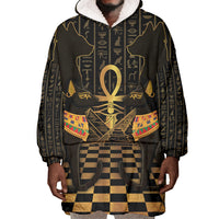 Egyptian Goddess Bastet Wearable Blanket Hoodie Ancient Mythology Sacred Black Cat