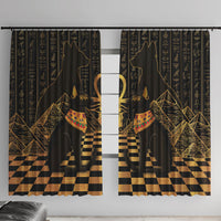 Egyptian Goddess Bastet Window Curtain Ancient Mythology Sacred Black Cat