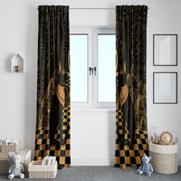 Egyptian Goddess Bastet Window Curtain Ancient Mythology Sacred Black Cat
