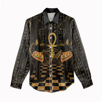 Egyptian Goddess Bastet Women Casual Shirt Ancient Mythology Sacred Black Cat