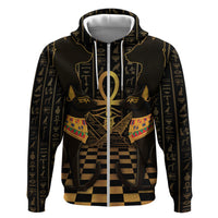 Egyptian Goddess Bastet Zip Hoodie Ancient Mythology Sacred Black Cat