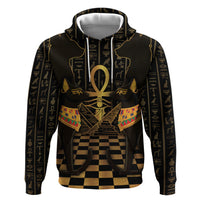 Egyptian Goddess Bastet Zip Hoodie Ancient Mythology Sacred Black Cat
