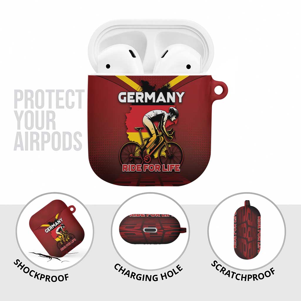 Germany Cycling AirPods Case Ride For Life - Wonder Print Shop