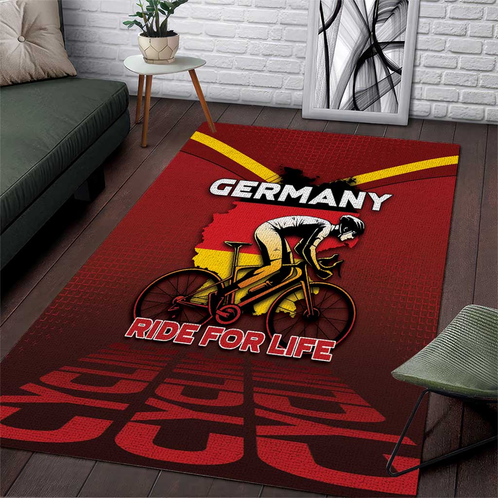 Germany Cycling Area Rug Ride For Life - Wonder Print Shop