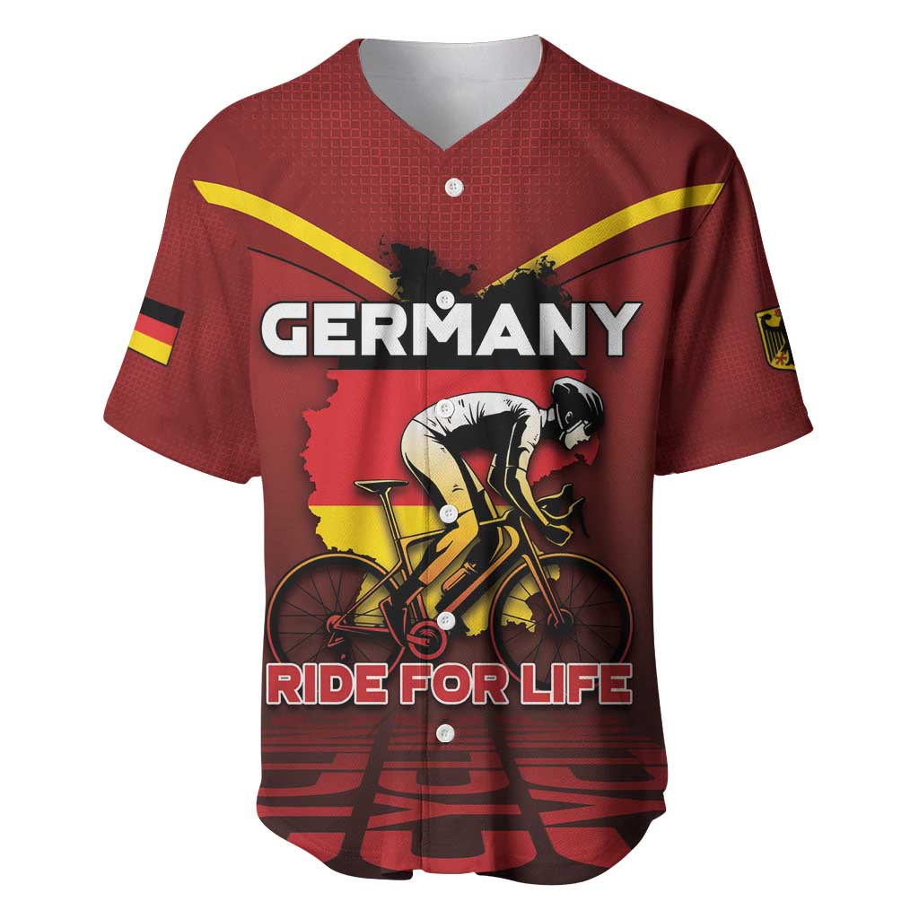 Personalized Germany Cycling Baseball Jersey Ride For Life - Wonder Print Shop