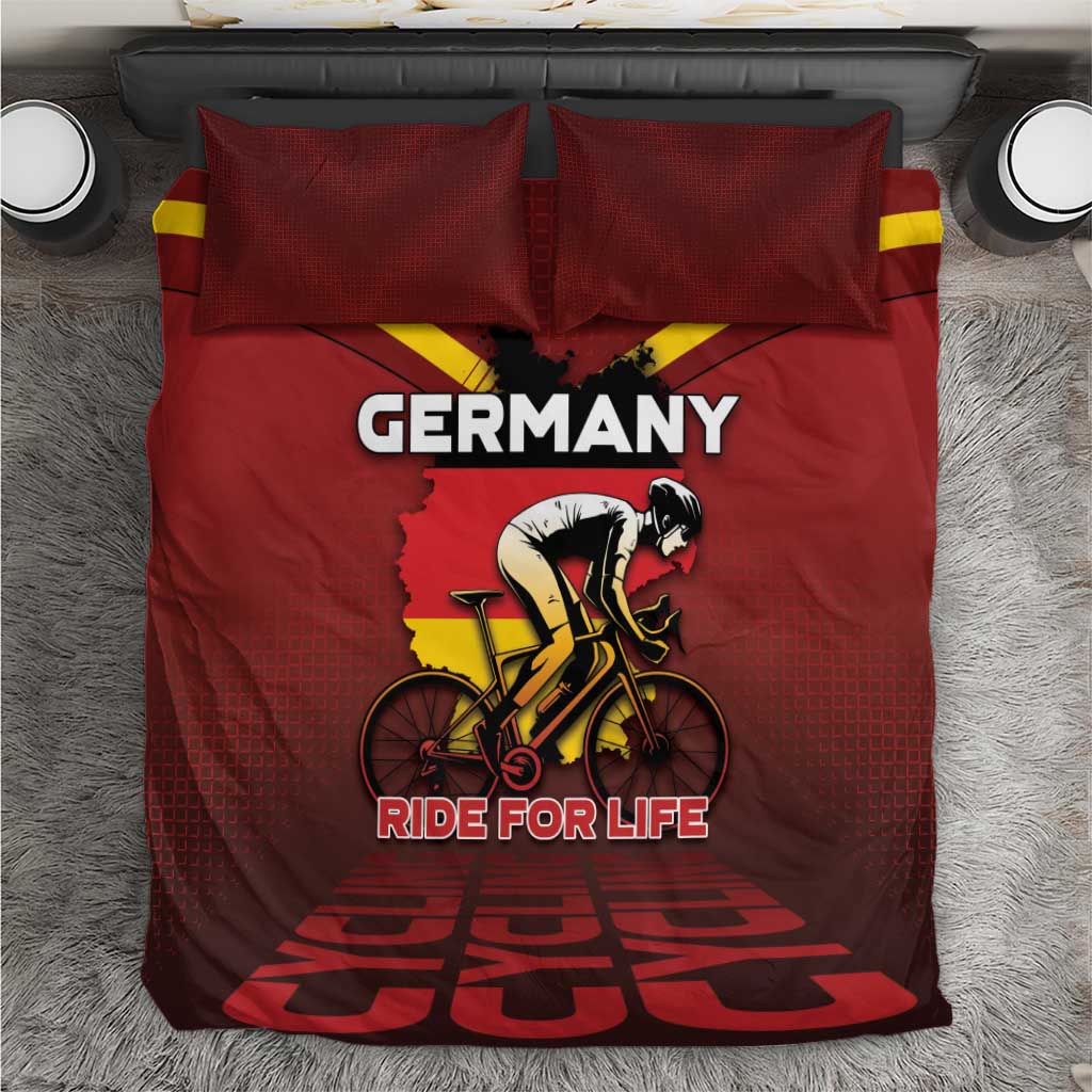 Germany Cycling Bedding Set Ride For Life - Wonder Print Shop