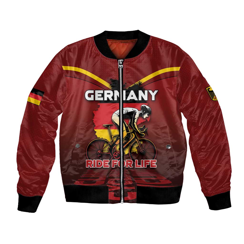 Personalized Germany Cycling Bomber Jacket Ride For Life - Wonder Print Shop