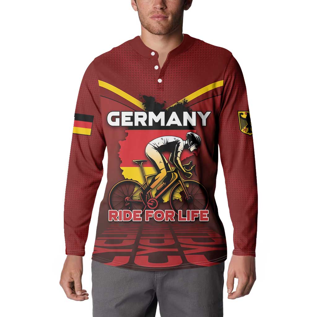 Personalized Germany Cycling Button Sweatshirt Ride For Life - Wonder Print Shop