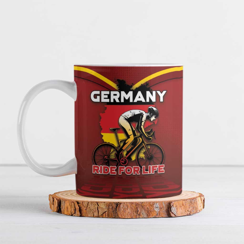 Germany Cycling Ceramic Mug Ride For Life - Wonder Print Shop
