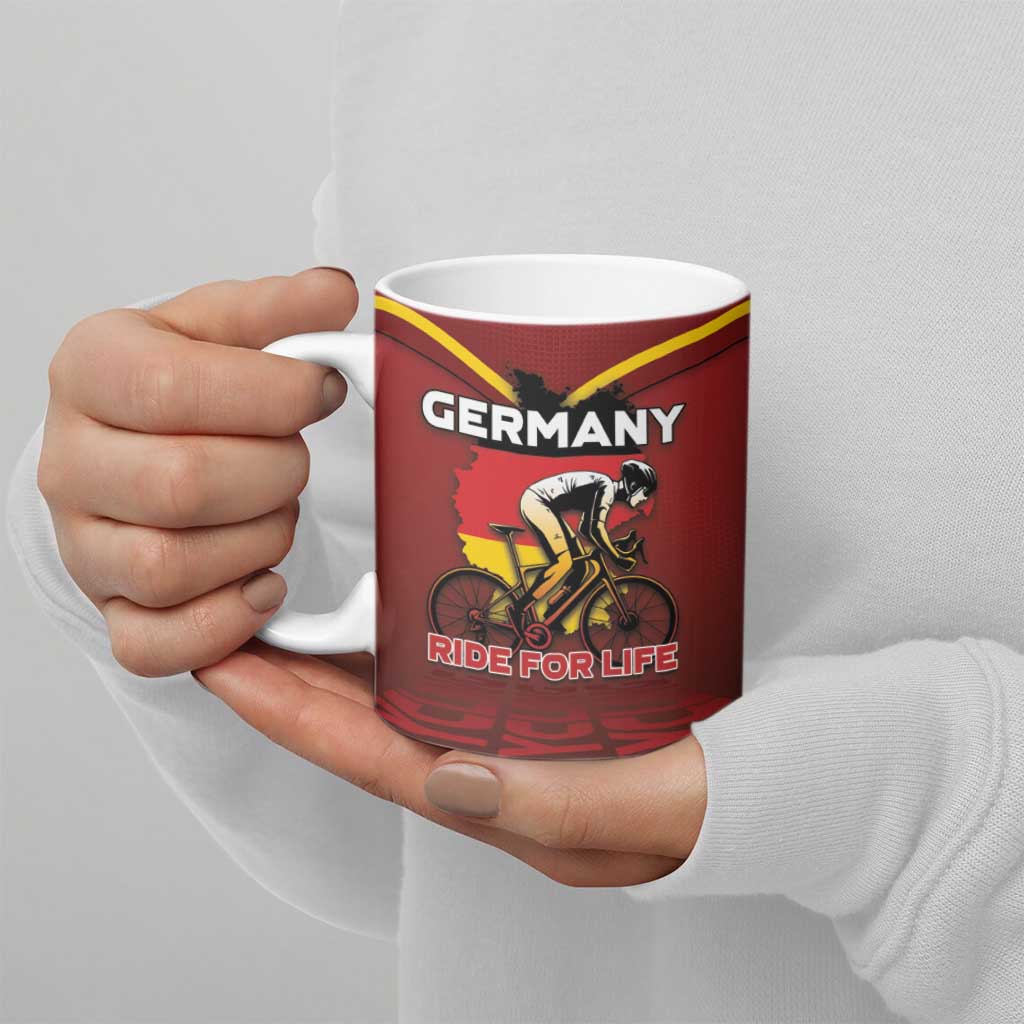 Germany Cycling Ceramic Mug Ride For Life - Wonder Print Shop