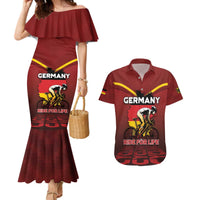 Personalized Germany Cycling Couples Matching Mermaid Dress and Hawaiian Shirt Ride For Life - Wonder Print Shop