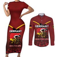 Personalized Germany Cycling Couples Matching Short Sleeve Bodycon Dress and Long Sleeve Button Shirt Ride For Life - Wonder Print Shop