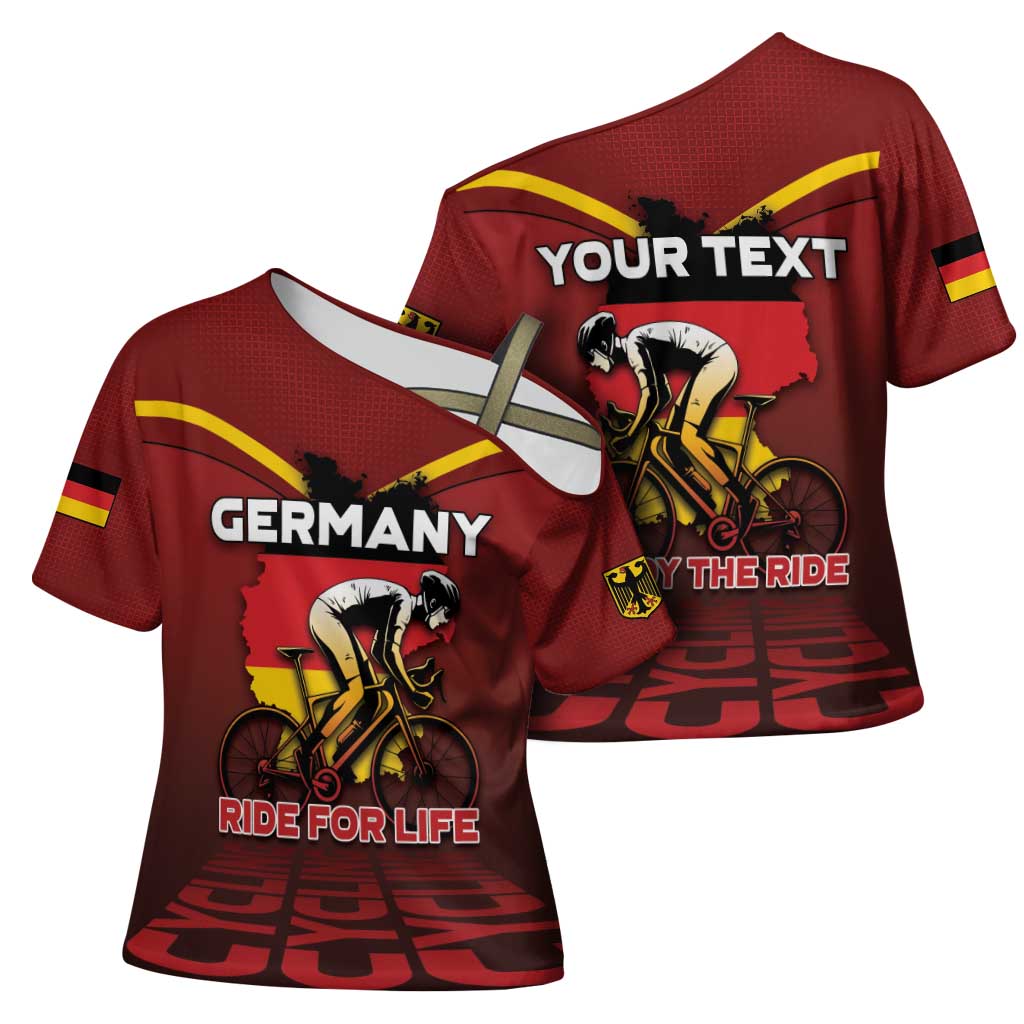Personalized Germany Cycling Cross Shoulder Shirt Ride For Life - Wonder Print Shop