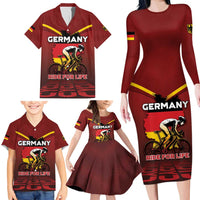 Personalized Germany Cycling Family Matching Long Sleeve Bodycon Dress and Hawaiian Shirt Ride For Life - Wonder Print Shop