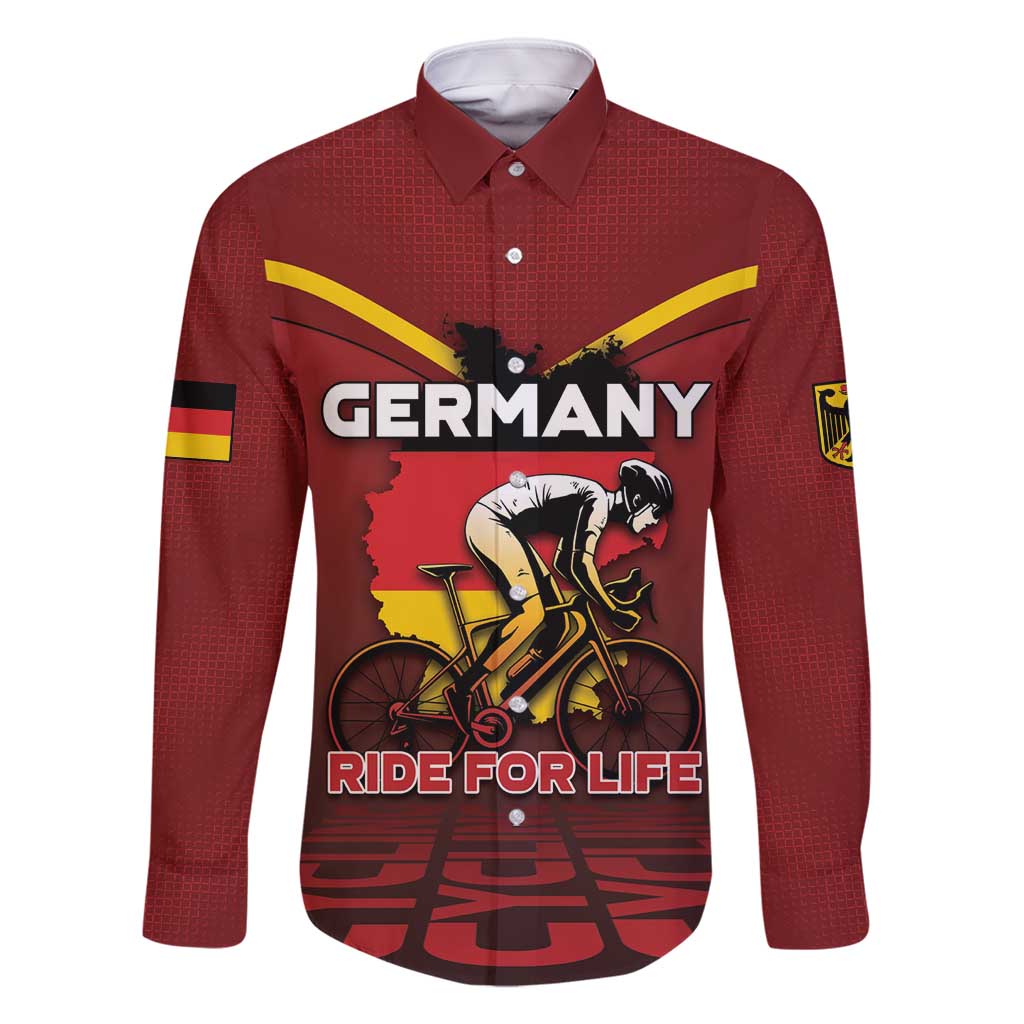 Personalized Germany Cycling Family Matching Long Sleeve Bodycon Dress and Hawaiian Shirt Ride For Life - Wonder Print Shop