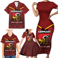 Personalized Germany Cycling Family Matching Short Sleeve Bodycon Dress and Hawaiian Shirt Ride For Life - Wonder Print Shop