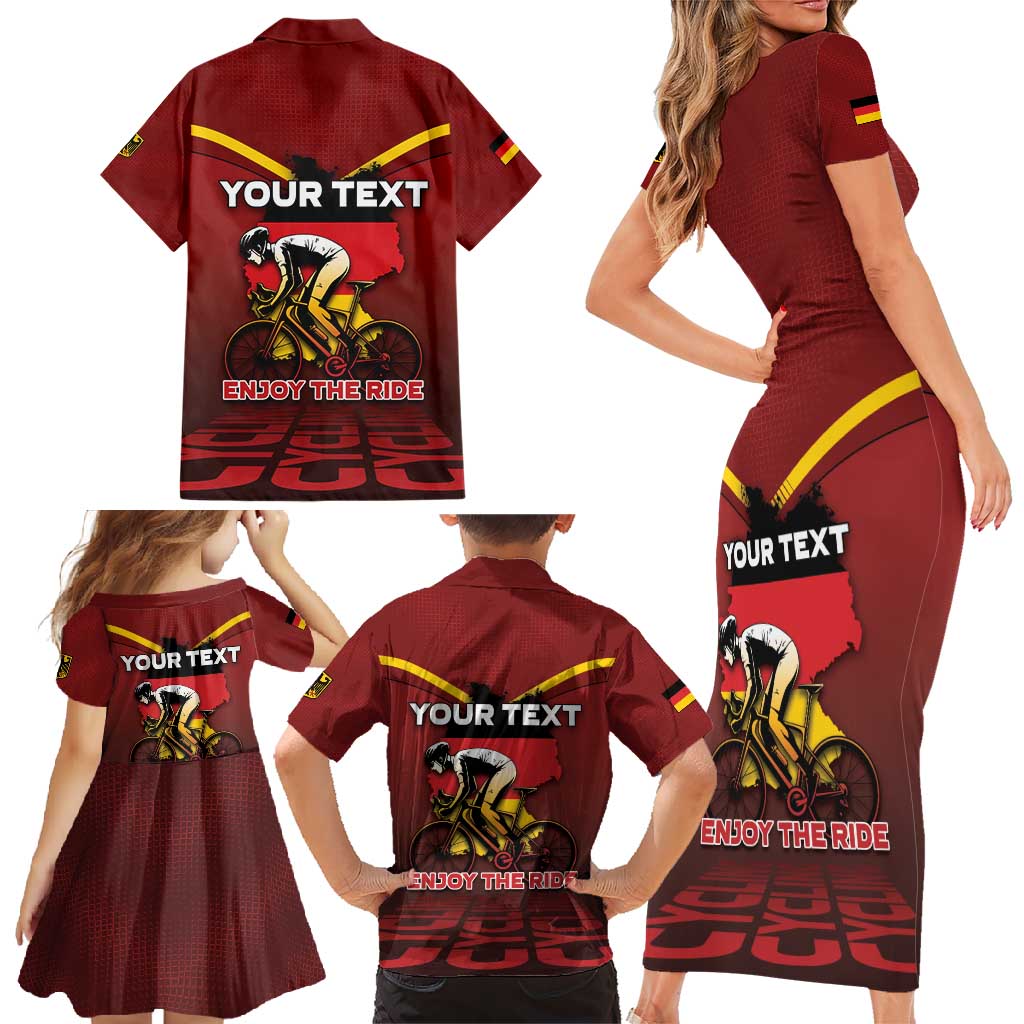 Personalized Germany Cycling Family Matching Short Sleeve Bodycon Dress and Hawaiian Shirt Ride For Life - Wonder Print Shop