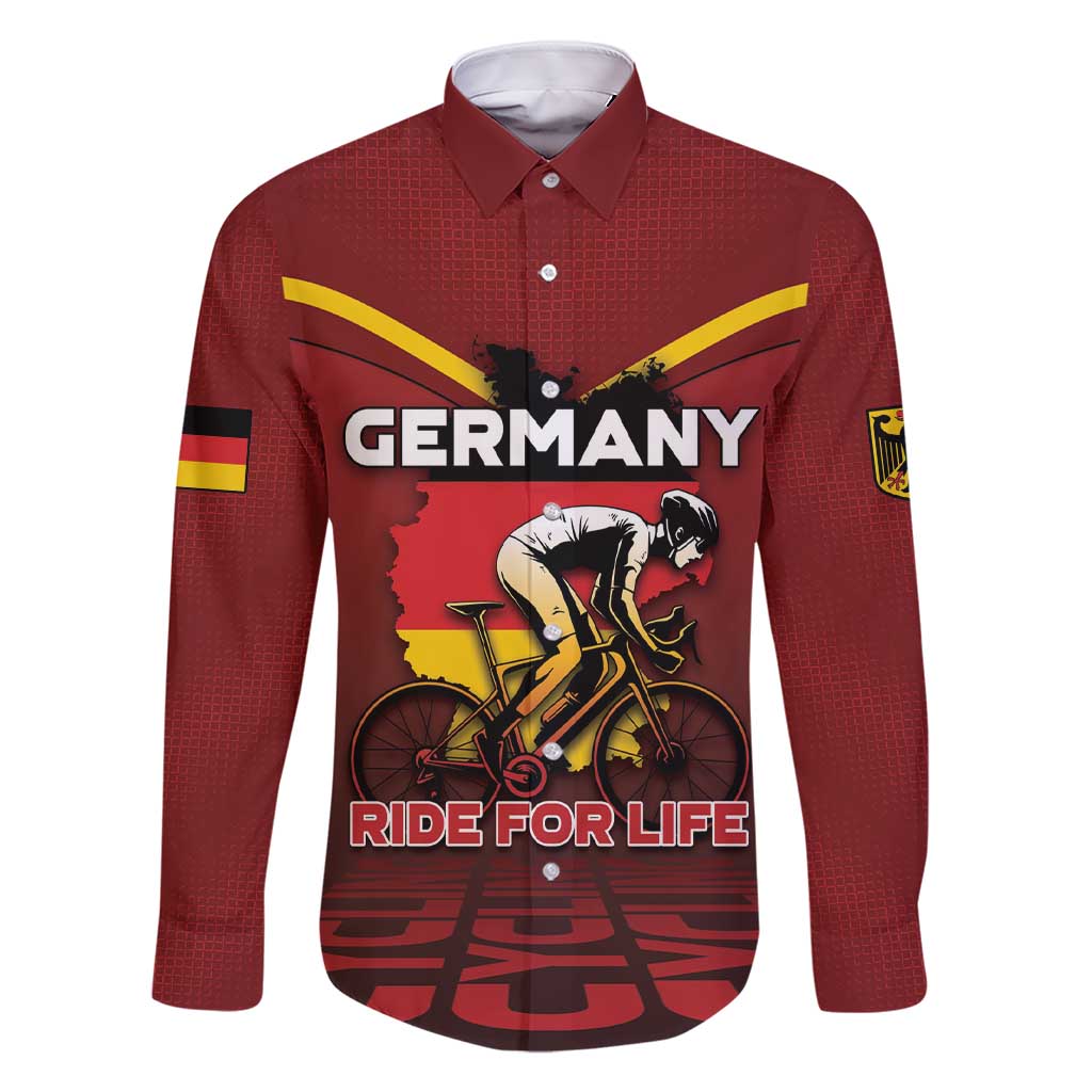 Personalized Germany Cycling Family Matching Short Sleeve Bodycon Dress and Hawaiian Shirt Ride For Life - Wonder Print Shop