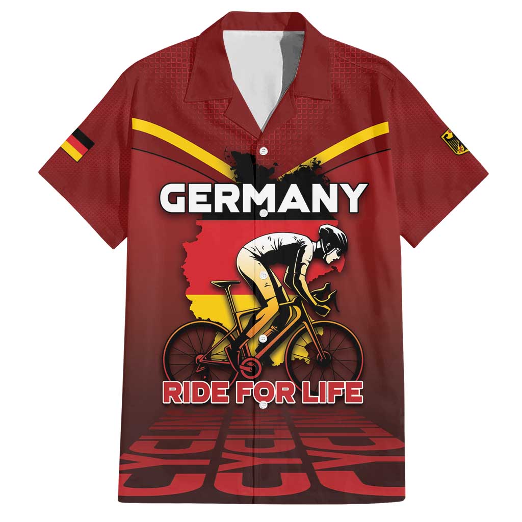 Personalized Germany Cycling Hawaiian Shirt Ride For Life - Wonder Print Shop