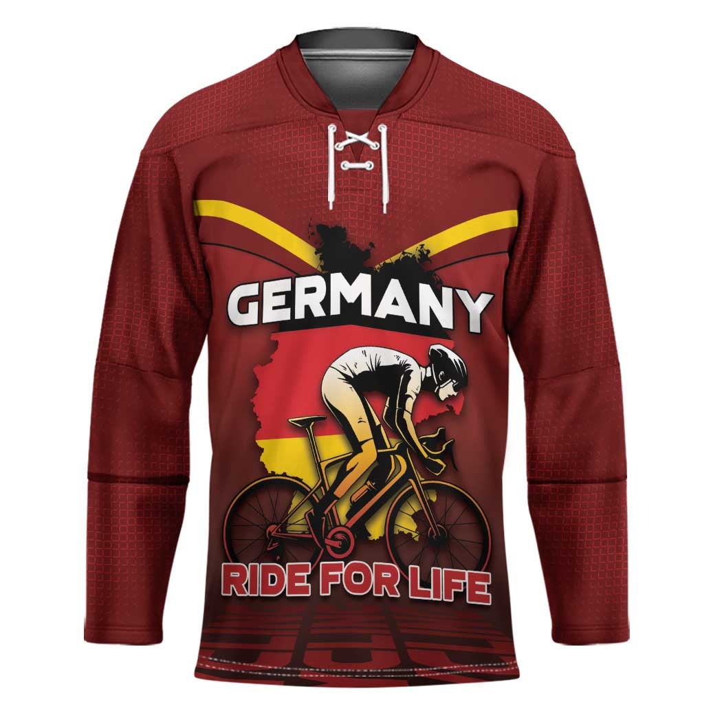 Personalized Germany Cycling Hockey Jersey Ride For Life - Wonder Print Shop