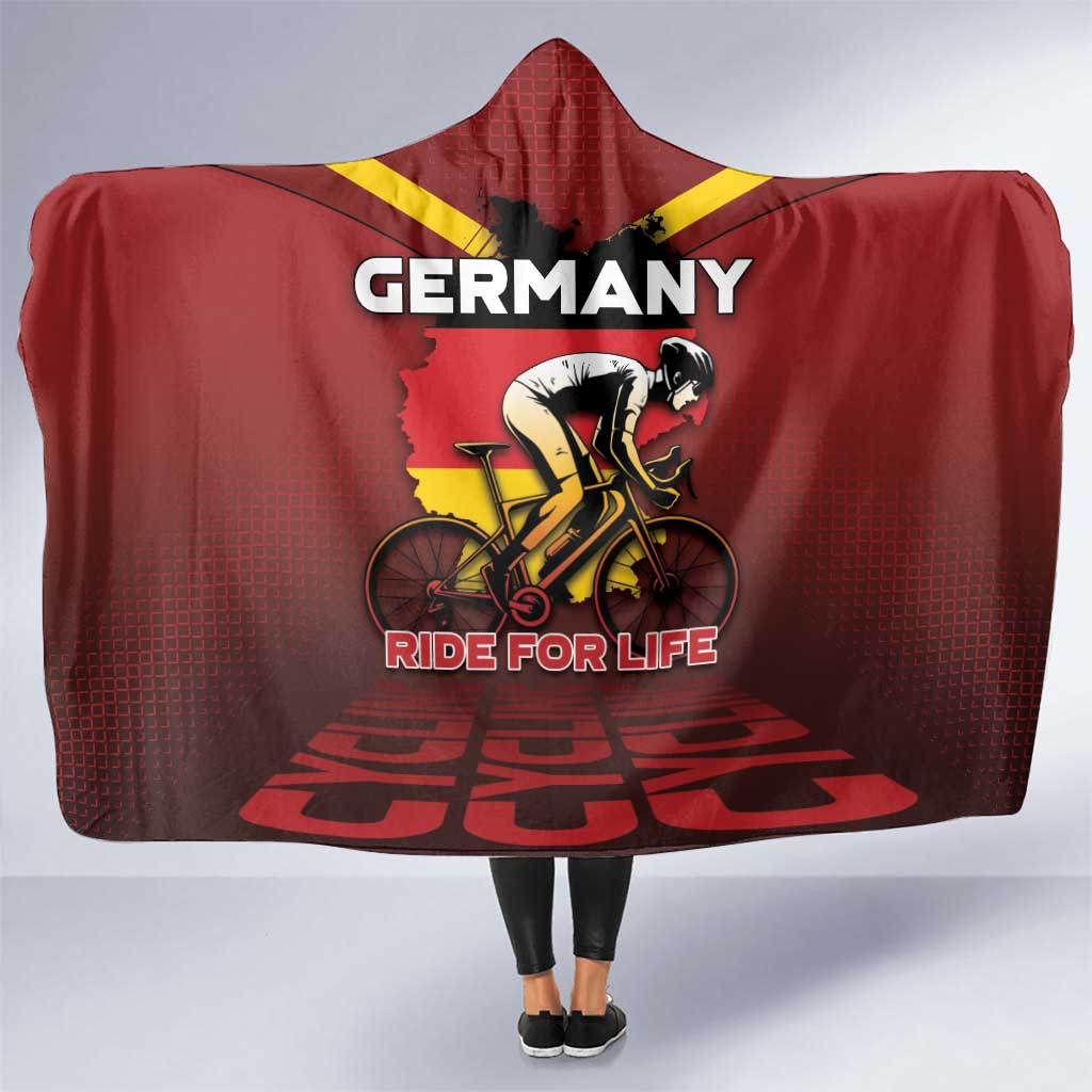 Germany Cycling Hooded Blanket Ride For Life - Wonder Print Shop