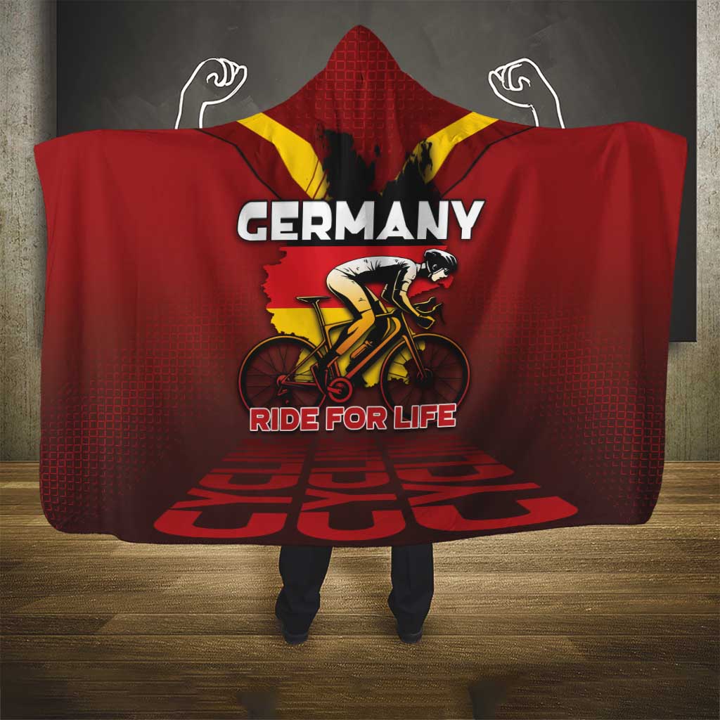 Germany Cycling Hooded Blanket Ride For Life - Wonder Print Shop