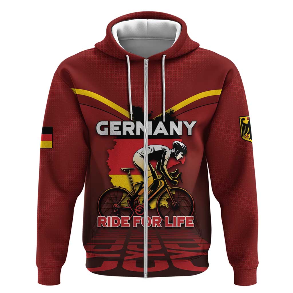 Personalized Germany Cycling Hoodie Ride For Life - Wonder Print Shop