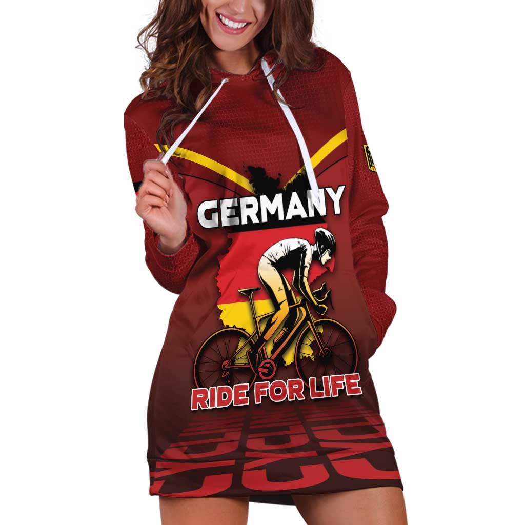 Personalized Germany Cycling Hoodie Dress Ride For Life - Wonder Print Shop