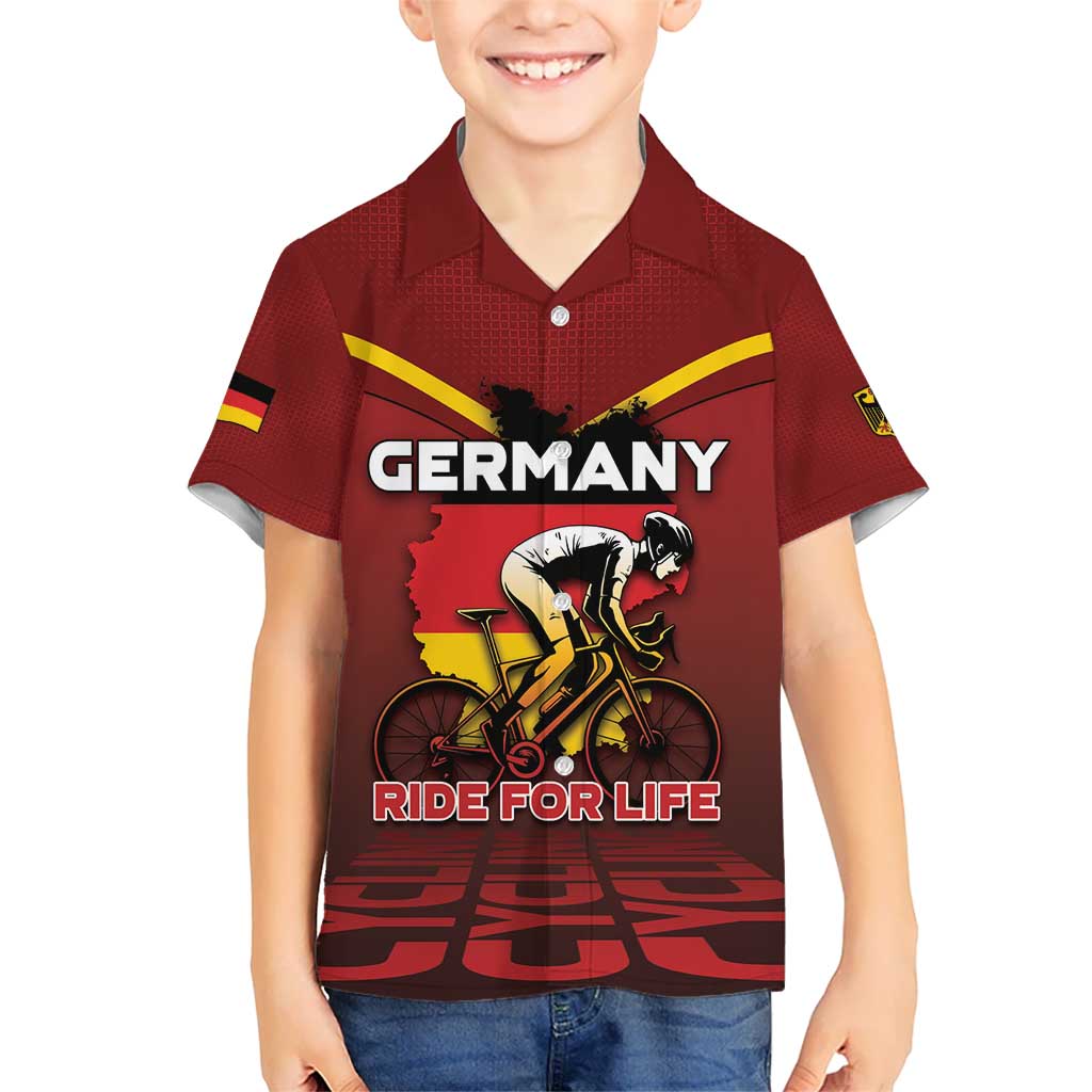 Personalized Germany Cycling Kid Hawaiian Shirt Ride For Life - Wonder Print Shop
