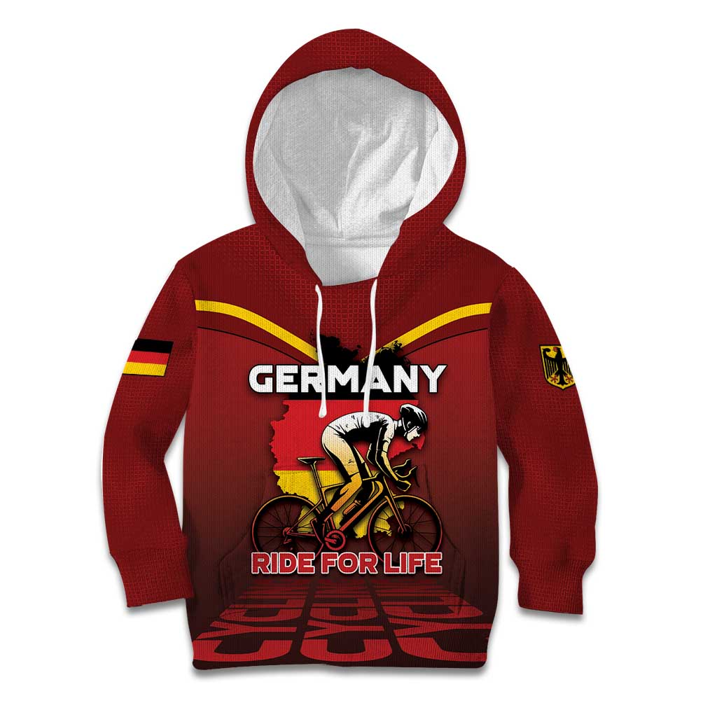 Personalized Germany Cycling Kid Hoodie Ride For Life - Wonder Print Shop