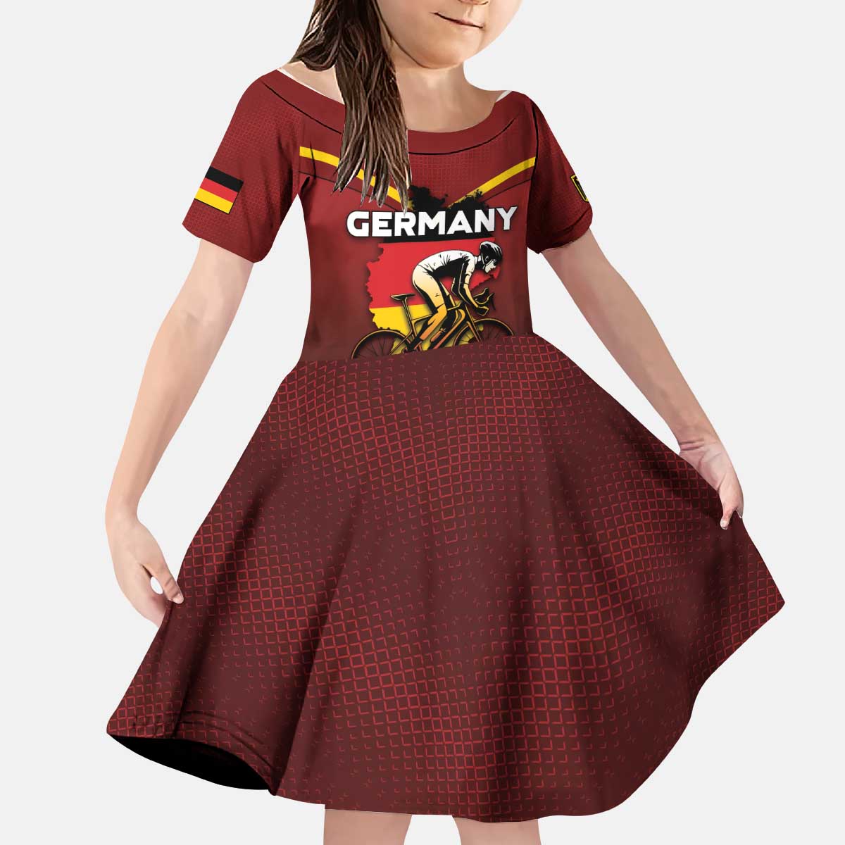 Personalized Germany Cycling Kid Short Sleeve Dress Ride For Life - Wonder Print Shop