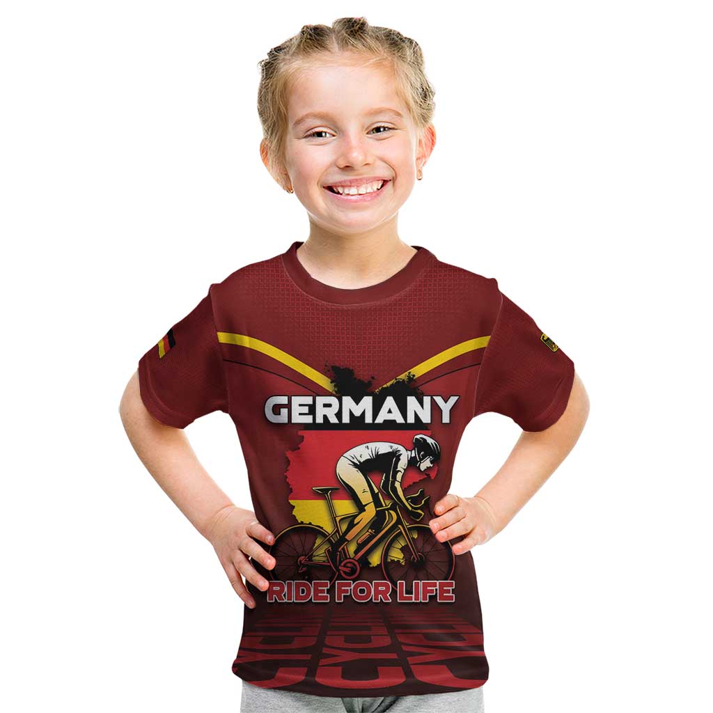 Personalized Germany Cycling Kid T Shirt Ride For Life - Wonder Print Shop